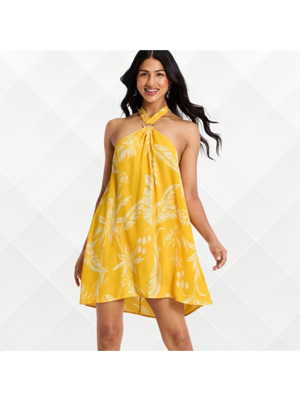 A New Day Women’s Mini Dress • Yellow • XS • NWT • Tie Back